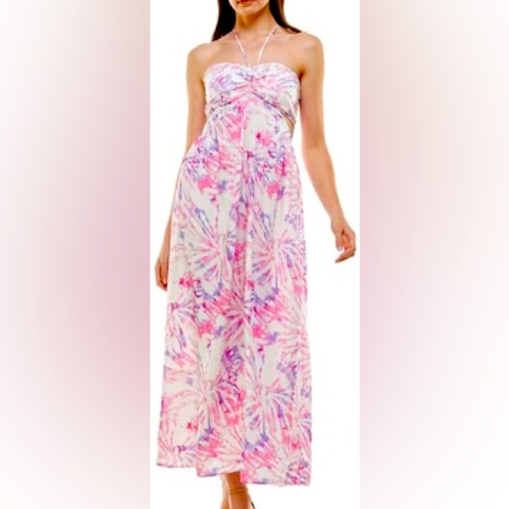 Almost Famous-Juniors Ruched Halter Cutout Maxi Dress-NWOT!